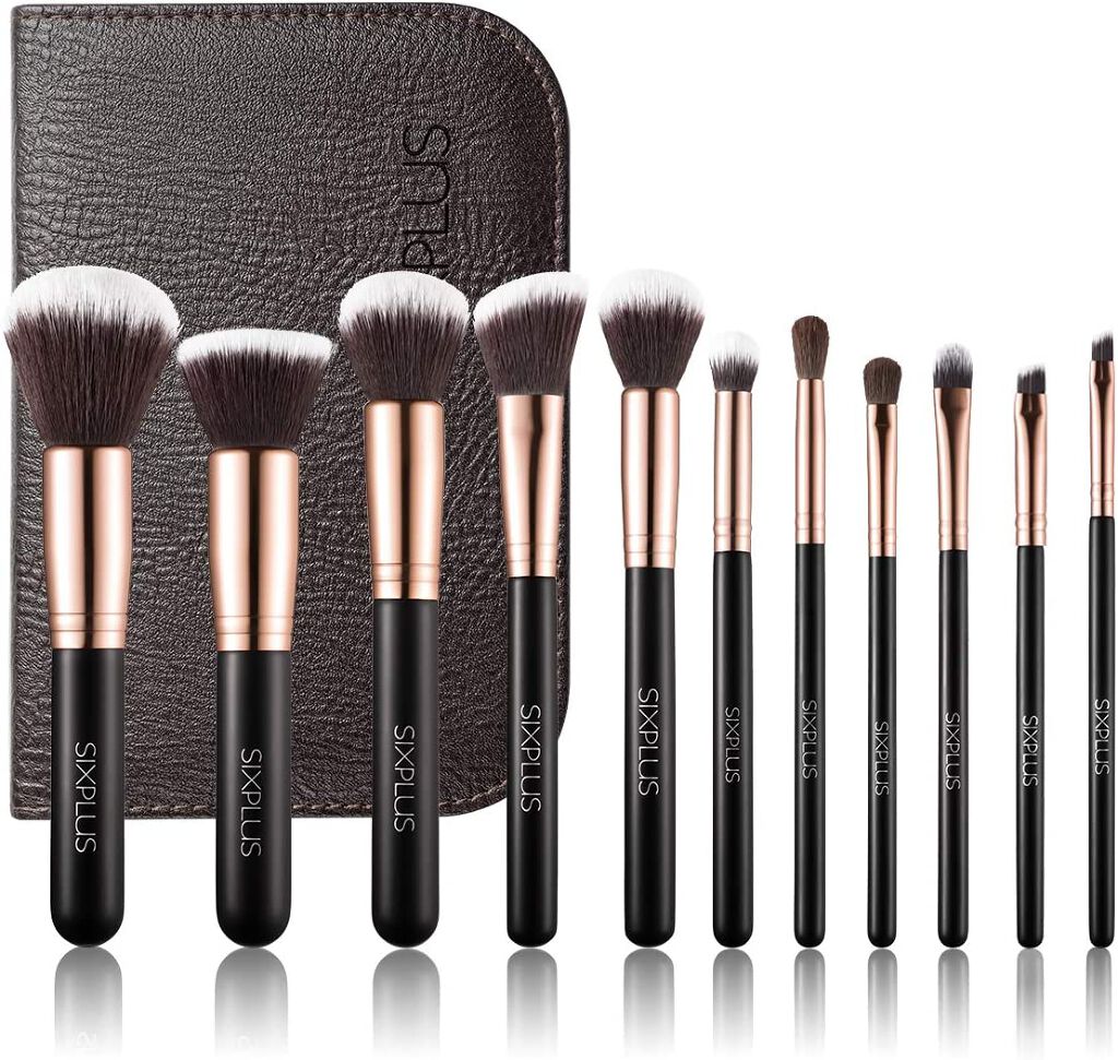 貴族のゴールド メイクブラシ11本セット 化粧ポーチ付き ゴールド×ブラック