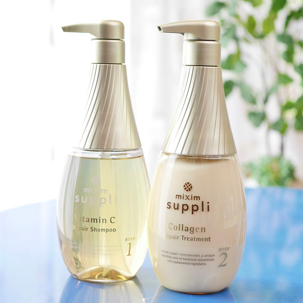 ビタミン リペアシャンプー/コラーゲン リペアヘアトリートメント/mixim suppli/市販シャンプーを使ったクチコミ(1枚目)
