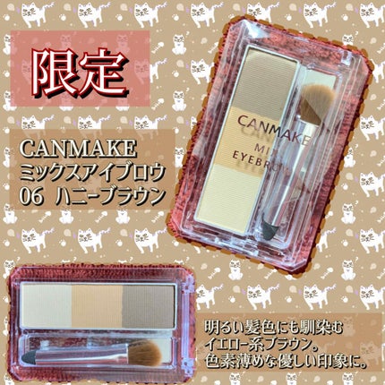 ミックスアイブロウ 06 ハニーブラウン/キャンメイク/パウダーアイブロウを使ったクチコミ(1枚目)
