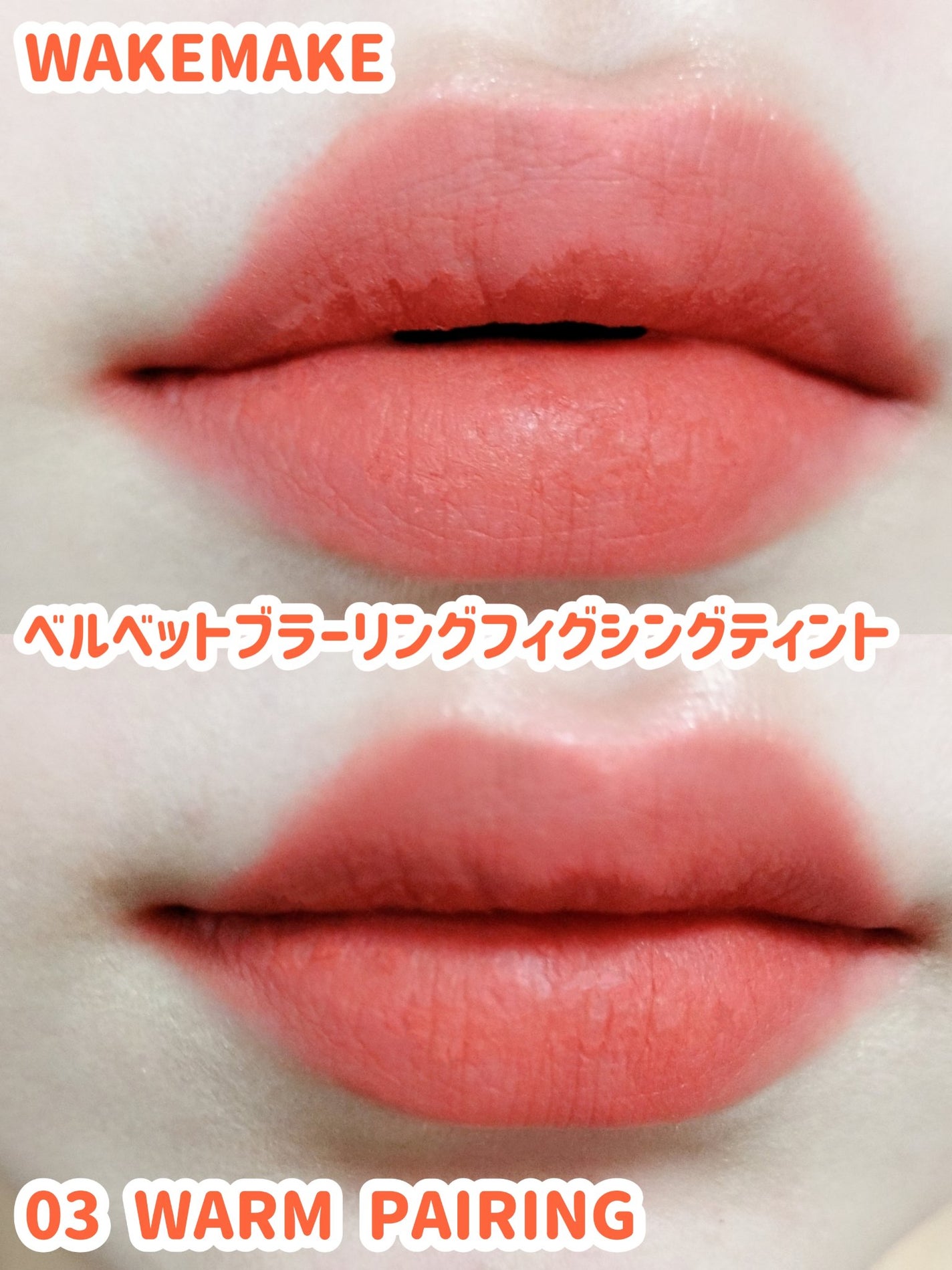 ウォーターブラーリングフィクシングティント/wakemake/リップティントを使ったクチコミ(1枚目)