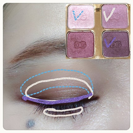 フェリンアイズ インテンスアイシャドウ クアッド/DOLCE&GABBANA BEAUTY/アイシャドウパレットを使ったクチコミ(6枚目)