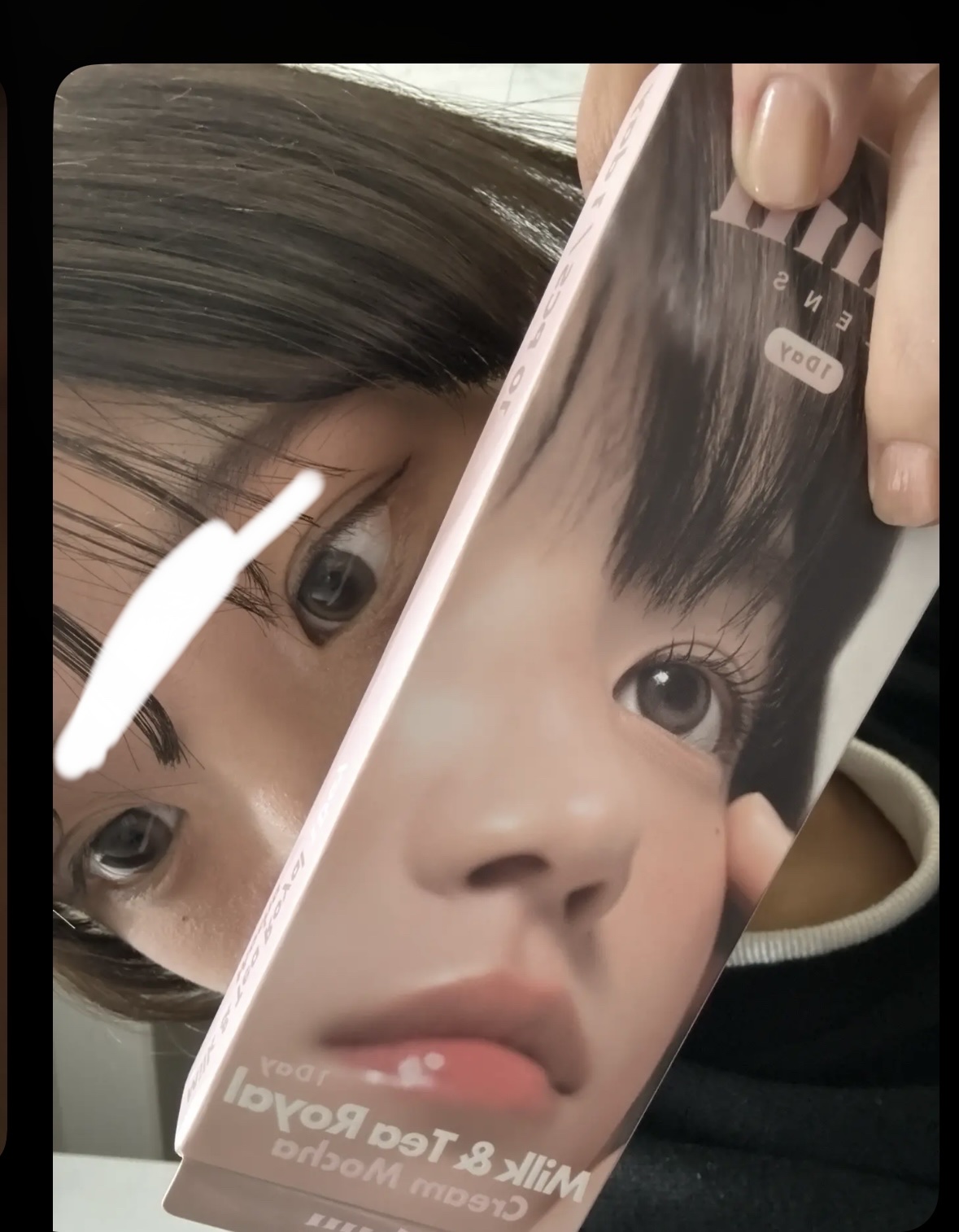 chuuLENS Milk&Tea 1day/chuu LENS/ワンデー（１DAY）カラコンを使ったクチコミ（3枚目）