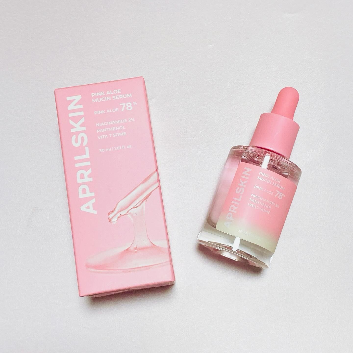 ピンクアロエムチンセラム/APRILSKIN/美容液を使ったクチコミ（3枚目）
