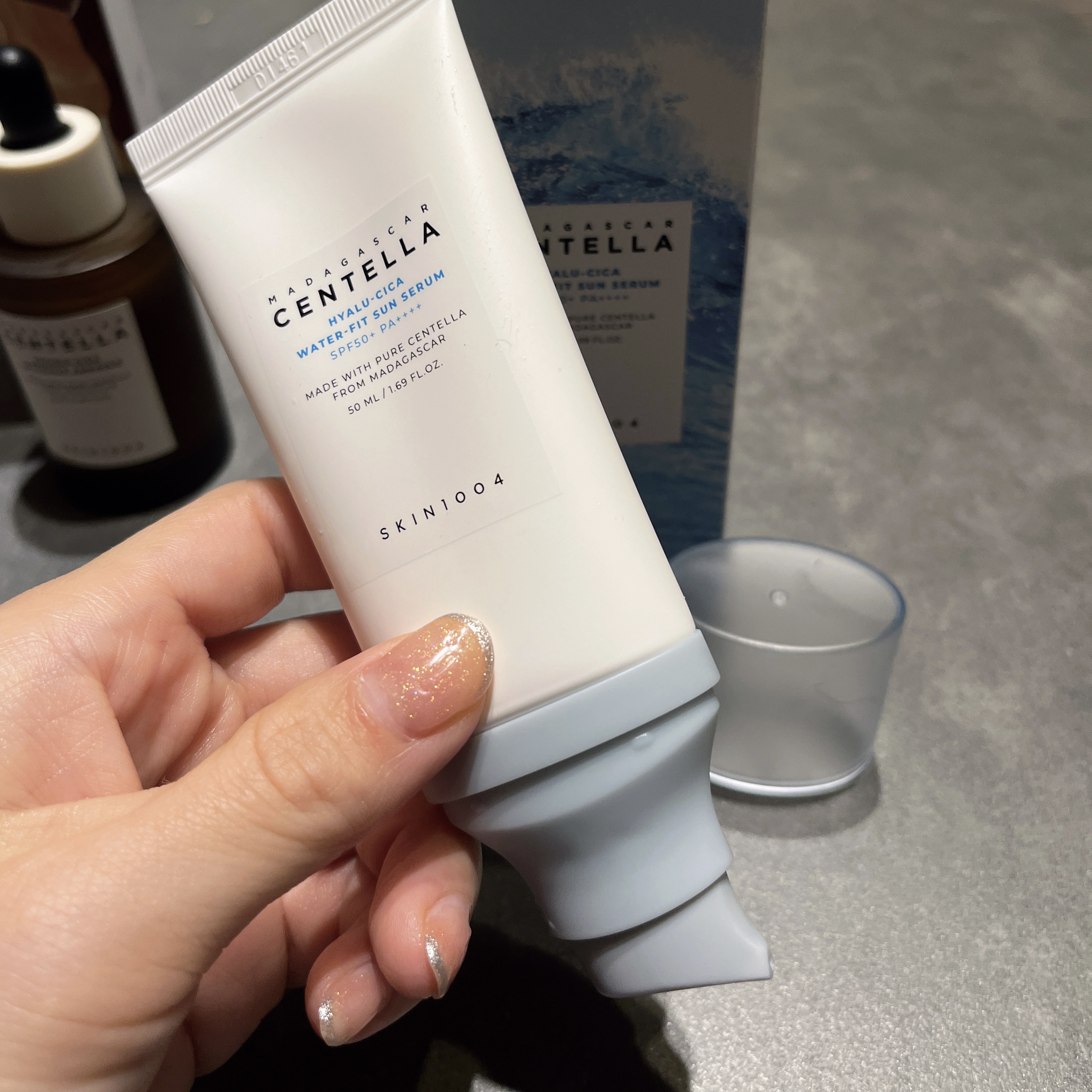 ヒアルーシカ ウォーターフィット サンセラム/SKIN1004/日焼け止めローションを使ったクチコミ（2枚目）