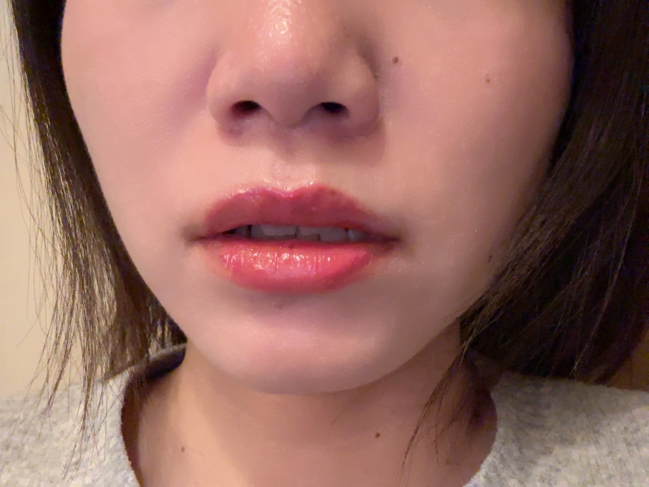 インク グラスティング リップ グロス 13 ゲット ハッピー(GET HAPPY)/PERIPERA/リップグロスを使ったクチコミ（2枚目）