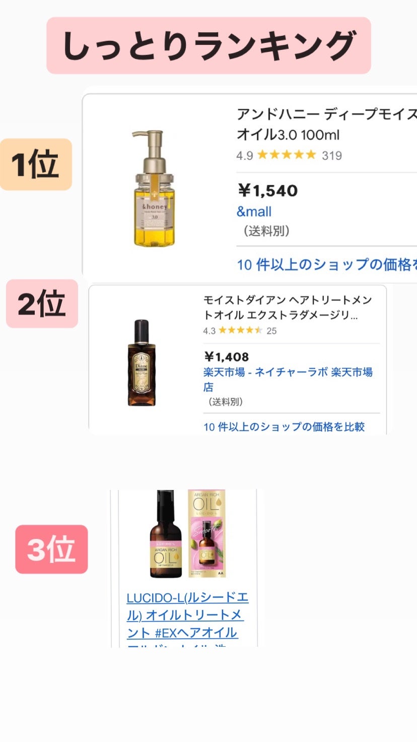ダメージ補修/ヘアオイル/ダイアン/ヘアオイルを使ったクチコミ(3枚目)