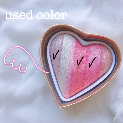 ハートハイライター エンジェルハート/MAKEUP REVOLUTION/パウダーハイライトを使ったクチコミ(2枚目)