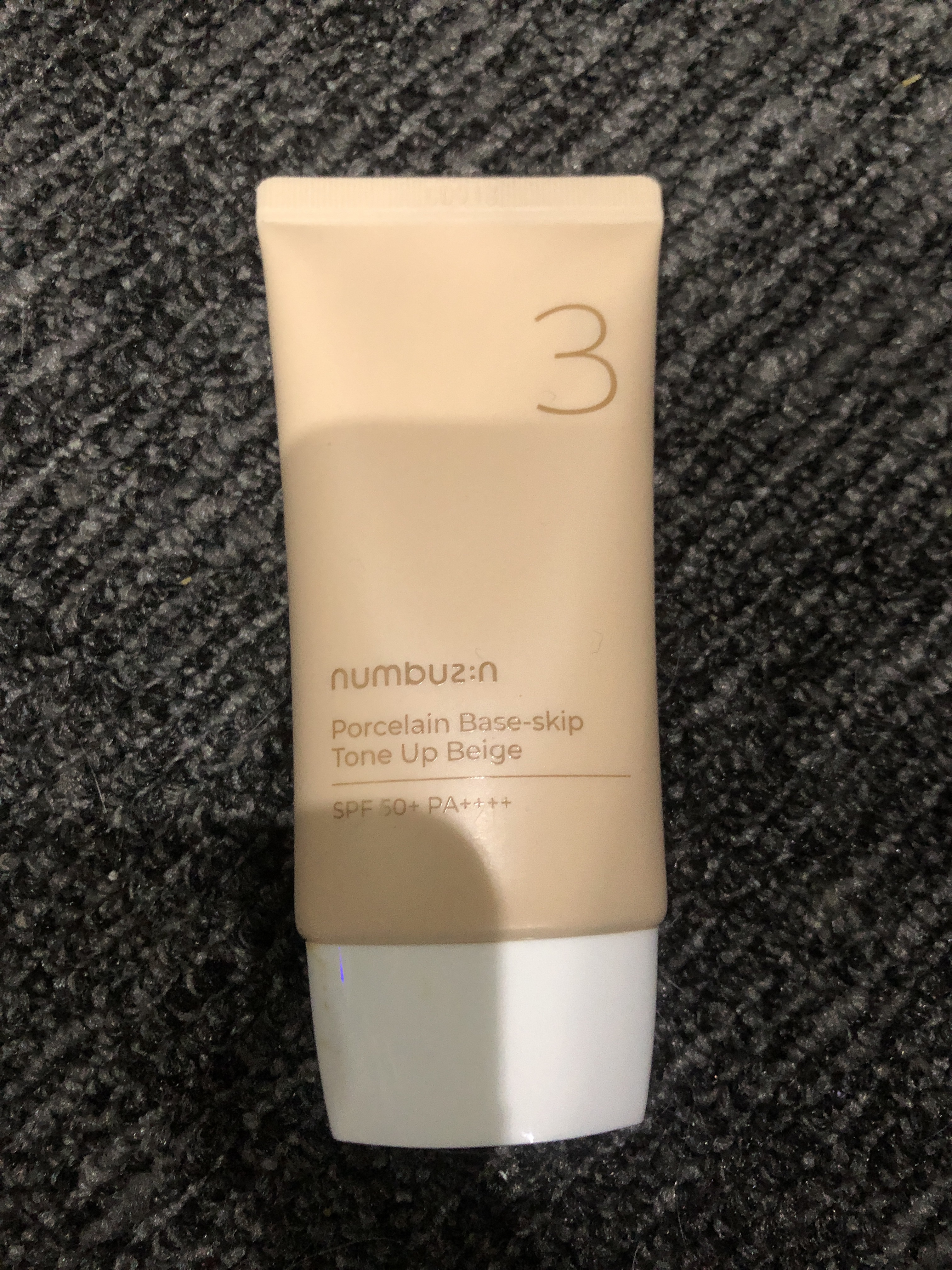 3番 ノーファンデ陶器肌トーンアップクリーム/numbuzin/化粧下地を使ったクチコミ（1枚目）