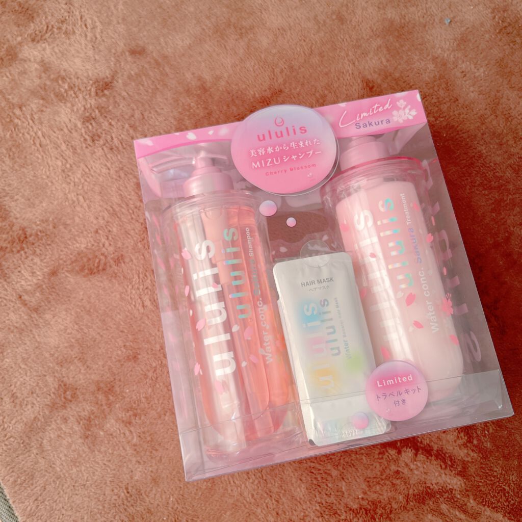 ウォーターコンク モイスト シャンプー（桜ver.)/ヘアトリートメント(桜ver.)/ululis/市販シャンプーを使ったクチコミ（1枚目）