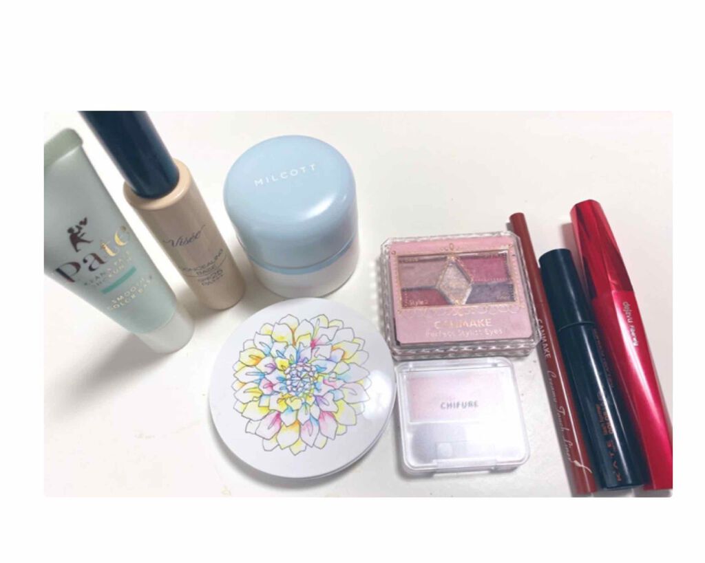 ぽむ on LIPS 「使った化粧品は①ミルコットトーンアップシュークリーム②毛穴パテ..」(1枚目)