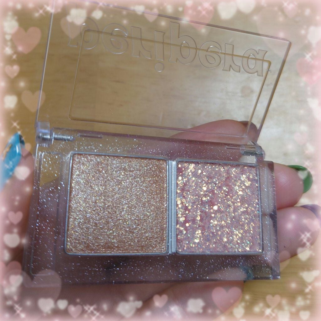 デュオ ポケット グリッター シャドウ/PERIPERA/アイシャドウパレットを使ったクチコミ(3枚目)
