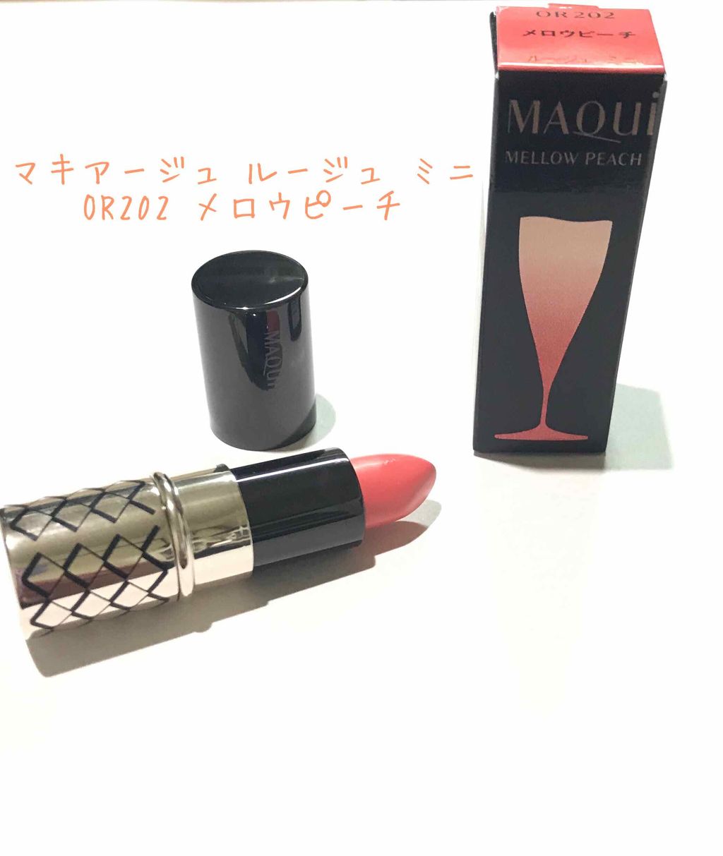 ルージュ ミニ OR202 メロウピーチ/マキアージュ/口紅を使ったクチコミ（1枚目）