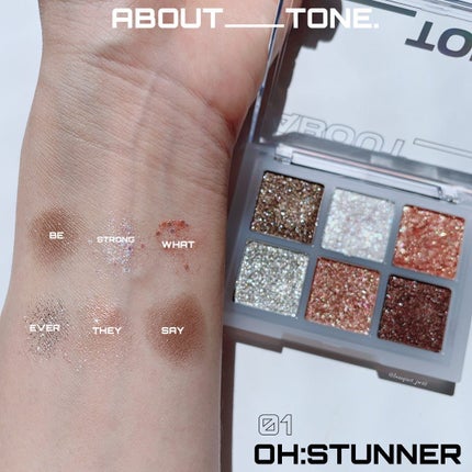 オーマイグリッターポップ/ABOUT TONE/アイシャドウパレットを使ったクチコミ(5枚目)