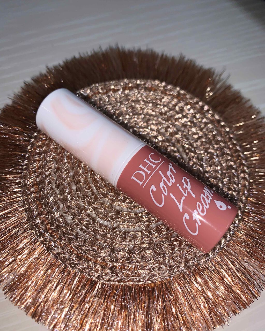 濃密うるみカラーリップクリーム[マーブル] ブリックレッド/DHC/リップクリームを使ったクチコミ（1枚目）