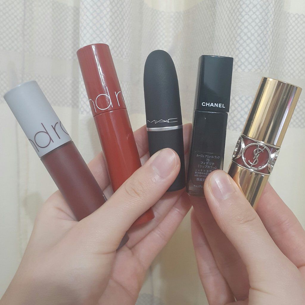 ルージュ ヴォリュプテ シャイン/YVES SAINT LAURENT BEAUTE/口紅を使ったクチコミ（2枚目）