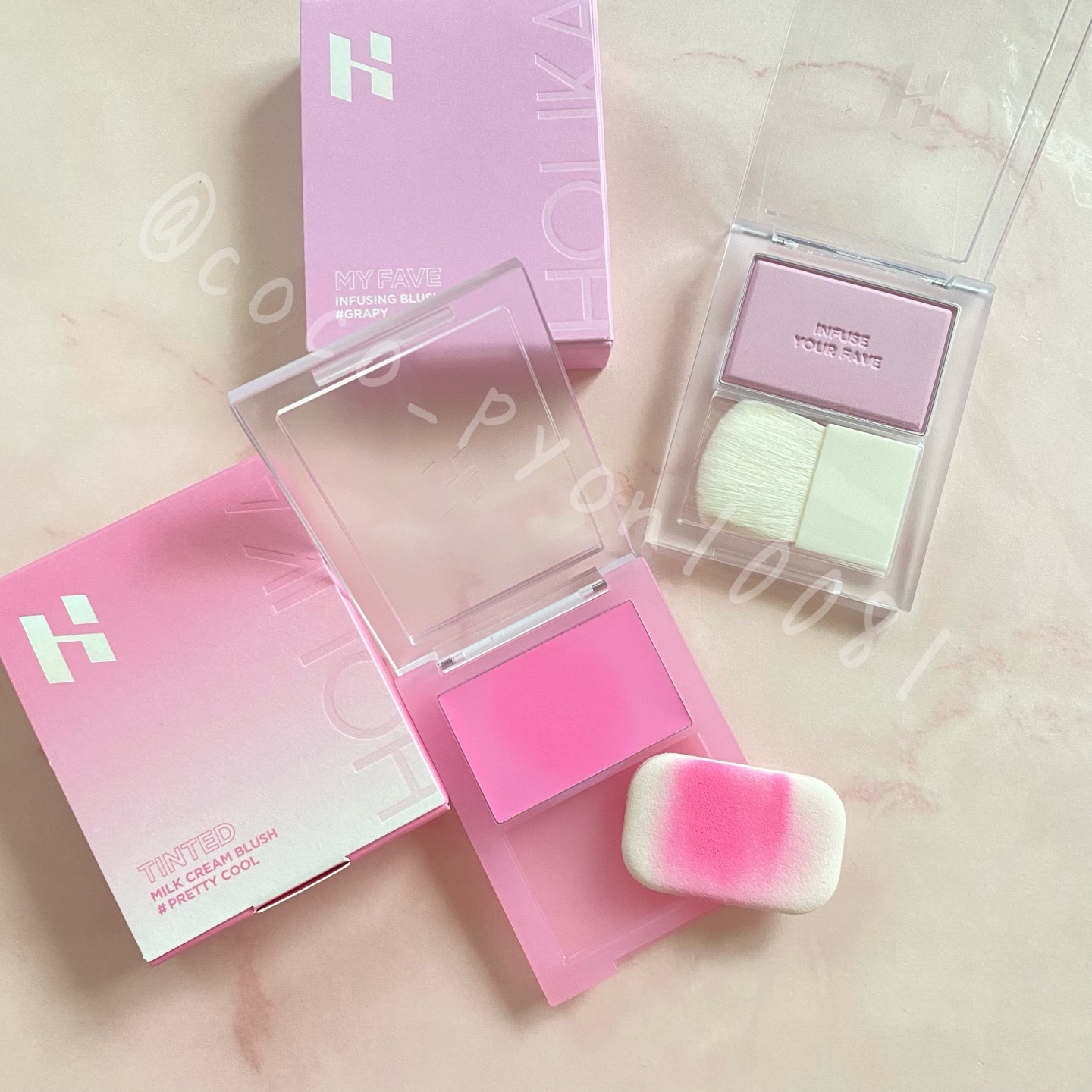 マイフェイブ インフュージング ブラッシュ/HOLIKA HOLIKA/パウダーチークを使ったクチコミ（2枚目）