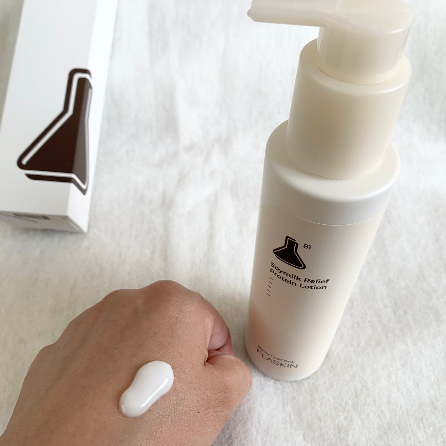 純白豆乳タンパク質乳液/FLASKIN/乳液を使ったクチコミ(1枚目)