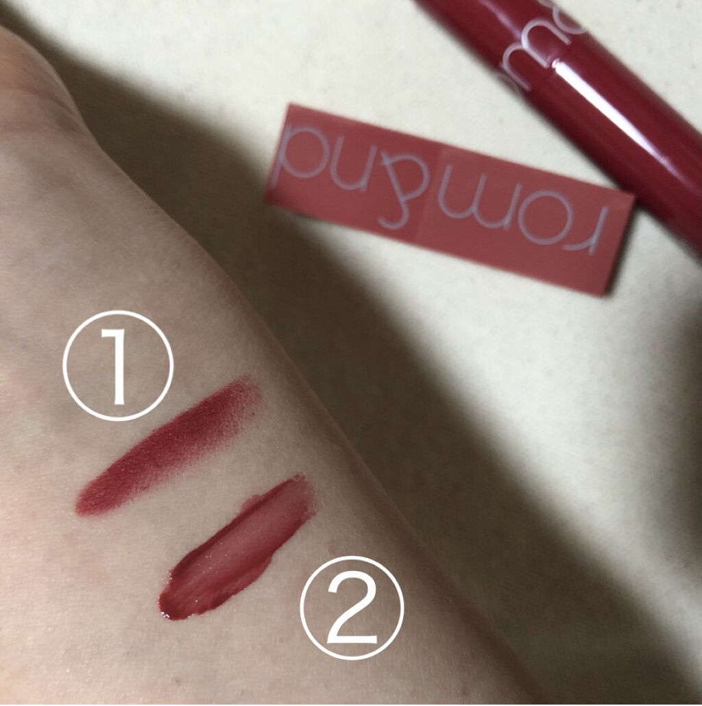 ジューシーラスティングティント/rom&nd/リップティントを使ったクチコミ（2枚目）