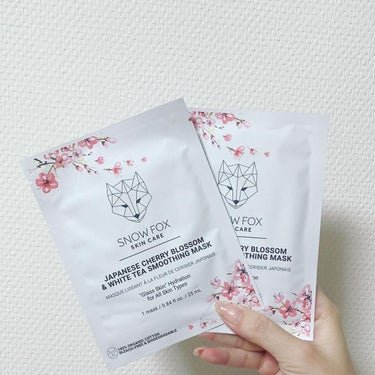 SNOW FOX SKINCARE 桜＆ホワイトティー スムージング マスクのクチコミ「✔︎桜&ホワイトティー スムージング マスク

カフェイン酸に富んだ日本の京都産
ソメイヨシノ.....」（1枚目）