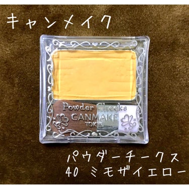 <キャンメイク パウダーチークス 40 ミモザイエロー>

発売当時に買ってめちゃくちゃ使ってるにも関わらず書いてなかったので今更ながらレビューします


黄色の中では白っぽい色

頬に乗せると透けたよ