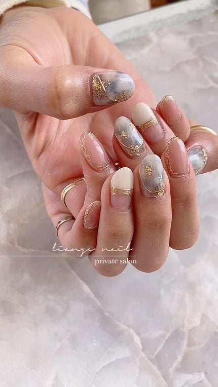 #ネイル,#秋ネイル,#大人ニュアンスネイル,#ニュアンスネイル,#ジェルネイル,#ミラーネイル,#冬ネイルのネイルデザイン
