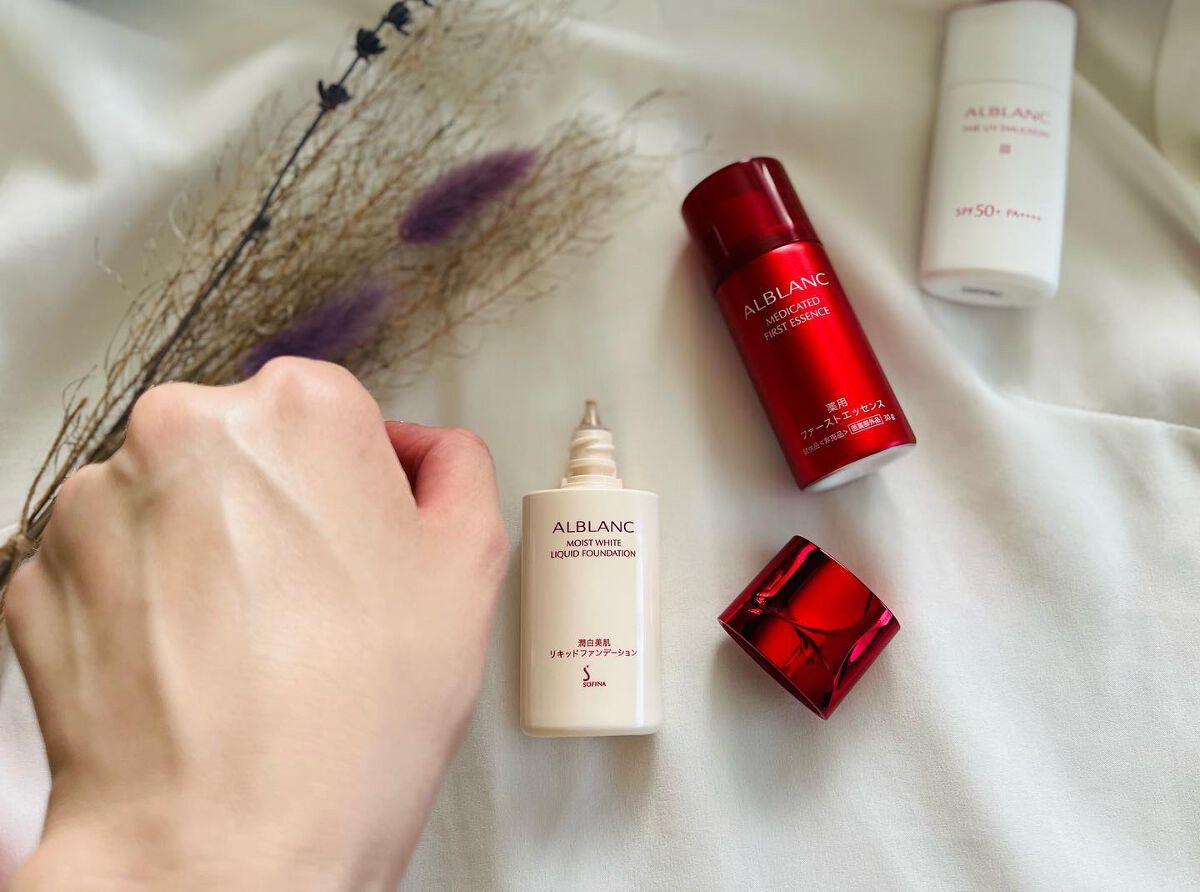 潤白美肌リキッドファンデーション/ALBLANC/リキッドファンデーションを使ったクチコミ（3枚目）