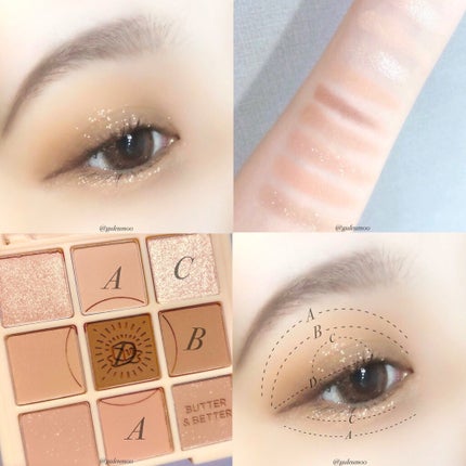 マイフェイブムードアイパレット 9カラー/HOLIKA HOLIKA/アイシャドウパレットを使ったクチコミ(4枚目)