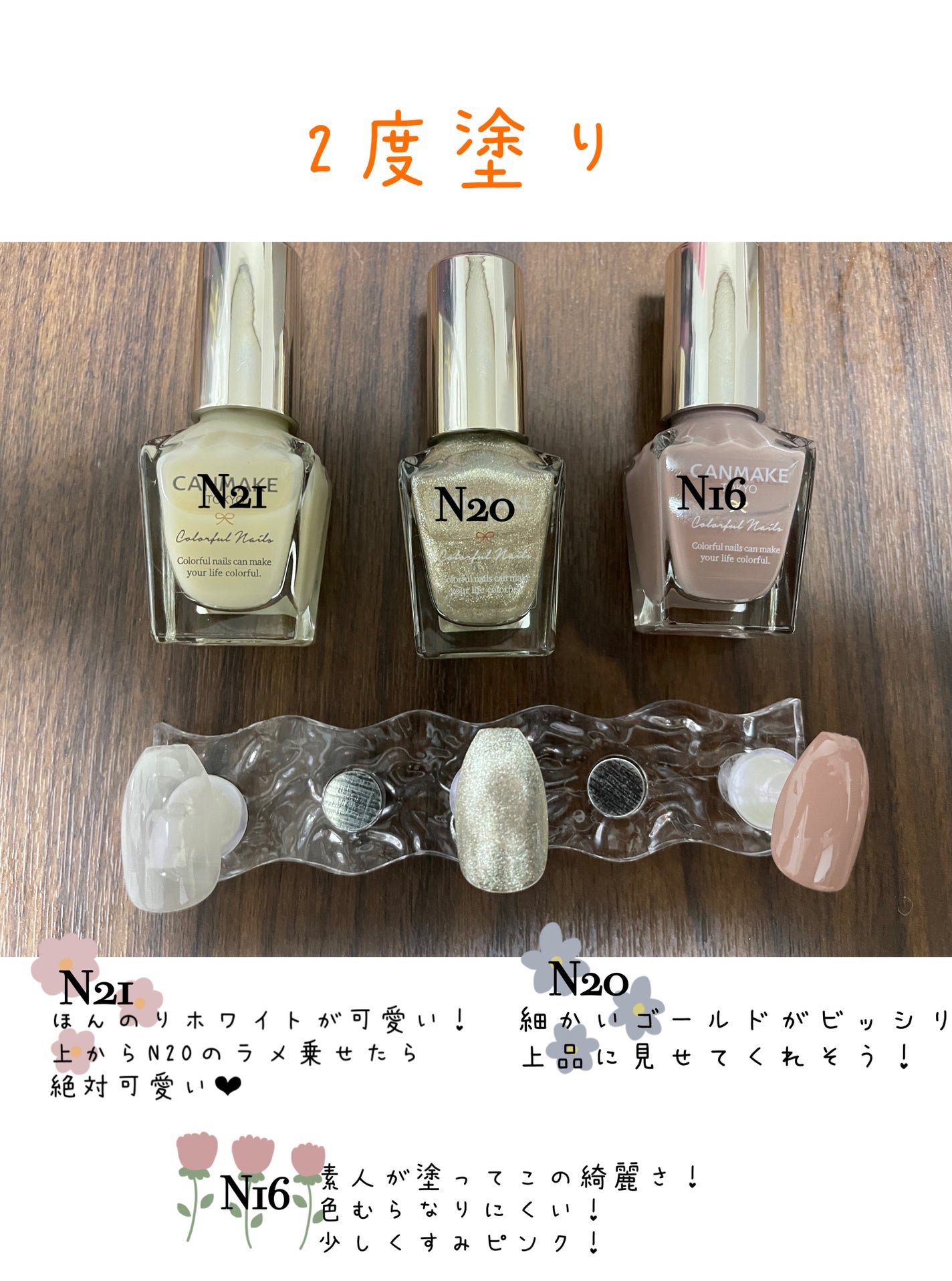 カラフルネイルズ/キャンメイク/マニキュアを使ったクチコミ(4枚目)