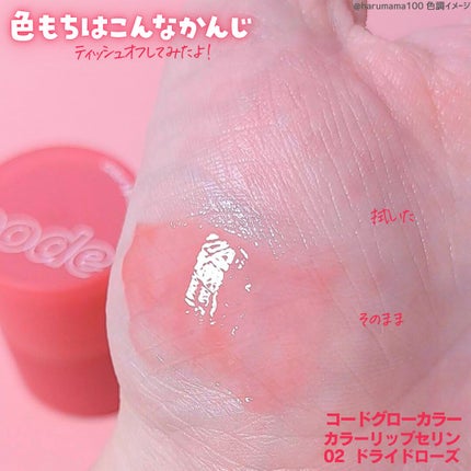リップセリン #02 ドライドローズ/CODE GLO KOLOR/リップグロスの画像