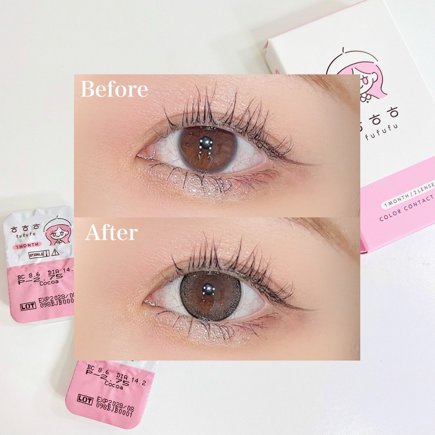 fufufu 1month/fufufu/1ヶ月(1MONTH)カラコンを使ったクチコミ(3枚目)