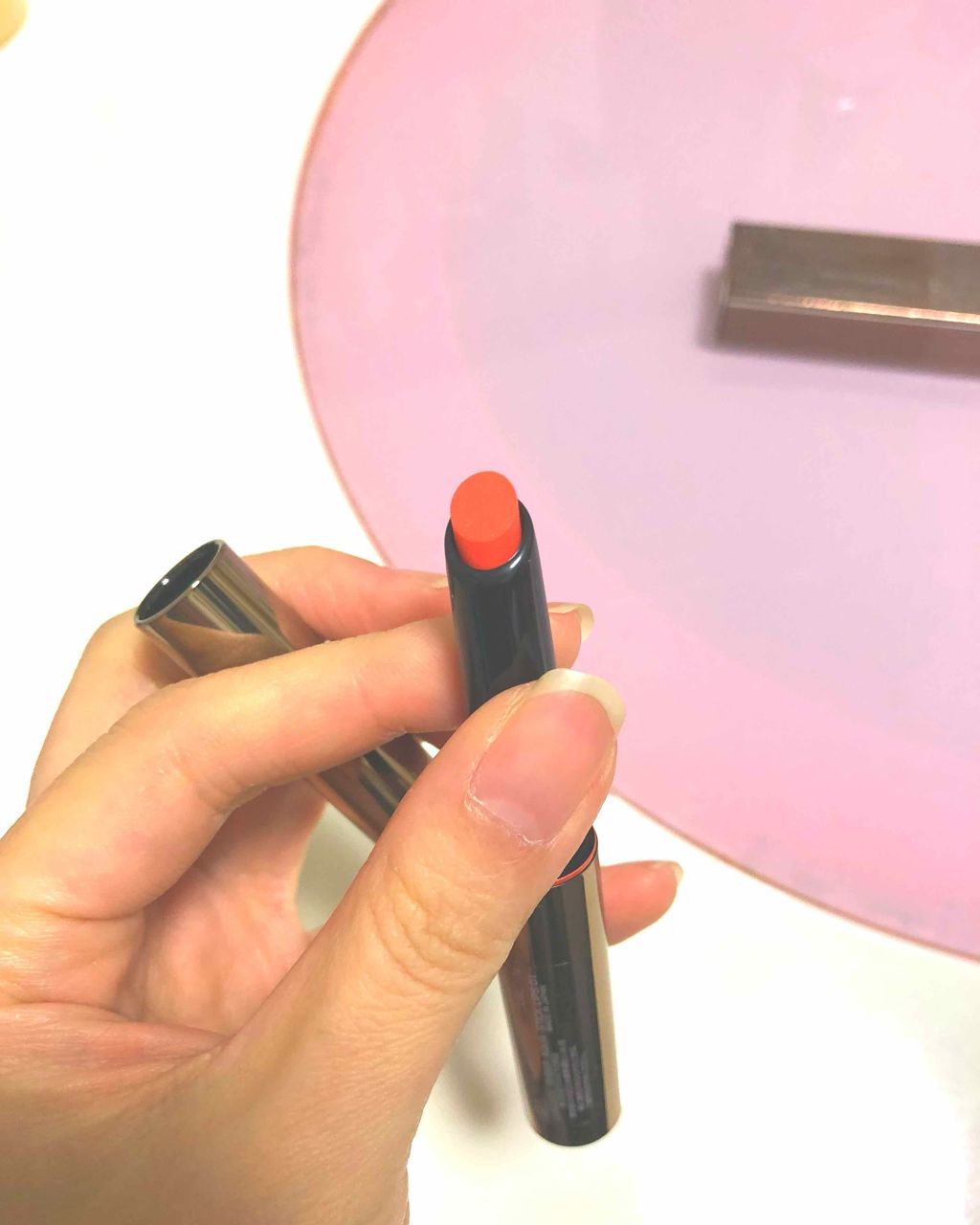 シアーアクアスティックリップス 01 Fresh Orange/LUNASOL/口紅を使ったクチコミ（1枚目）