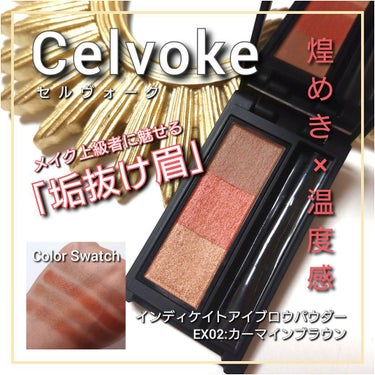 Celvoke インディケイト アイブロウパウダーのクチコミ「今回は、Celvoke (セルヴォーク)から、
元祖カラーアイブロウアイテム。
赤ピンクとラメ.....」（1枚目）