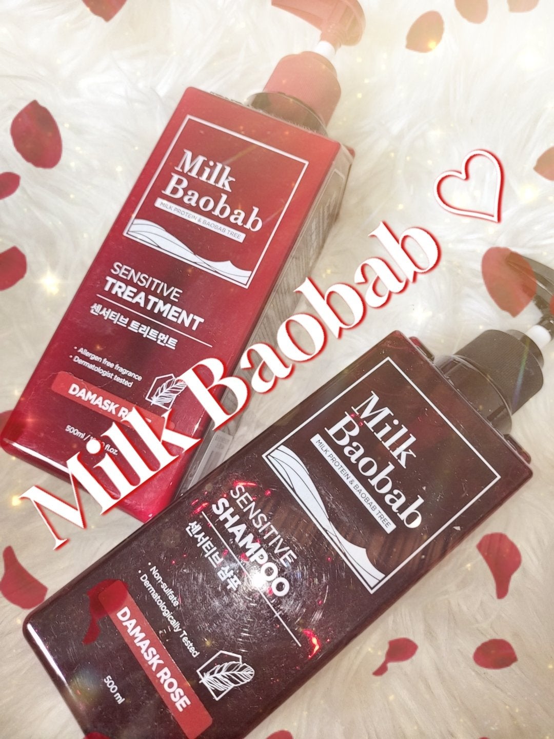 センシティブ シャンプー / トリートメント ダマスクローズ/ミルクバオバブ/市販シャンプーを使ったクチコミ(1枚目)