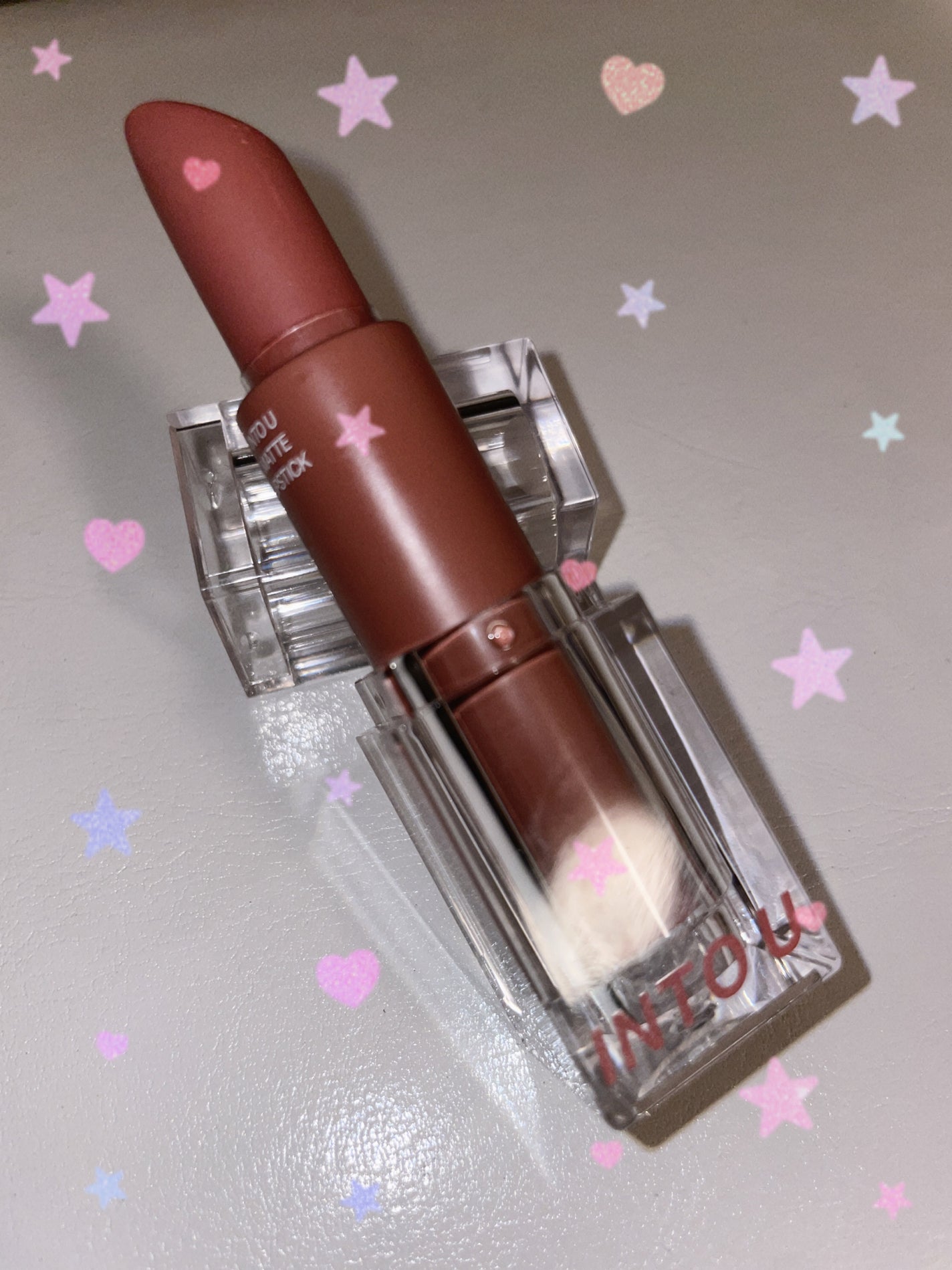 フェザーマットリップスティック/INTO U/口紅を使ったクチコミ(1枚目)