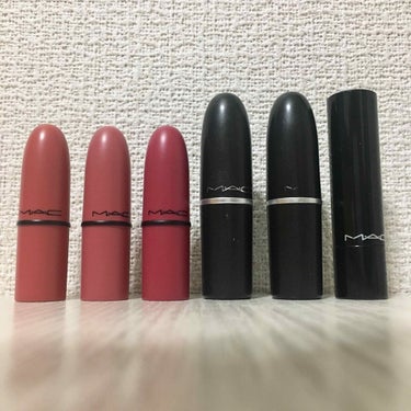 [mac リップスティック]

持ってる分です！

左から
①High society  オレンジ
②Nouvelle vogue     青みピンク
③Scene stirrer        ビビッ