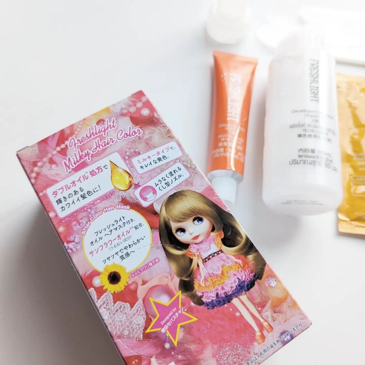 ミルキーヘアカラー/フレッシュライト/ヘアカラーを使ったクチコミ(3枚目)