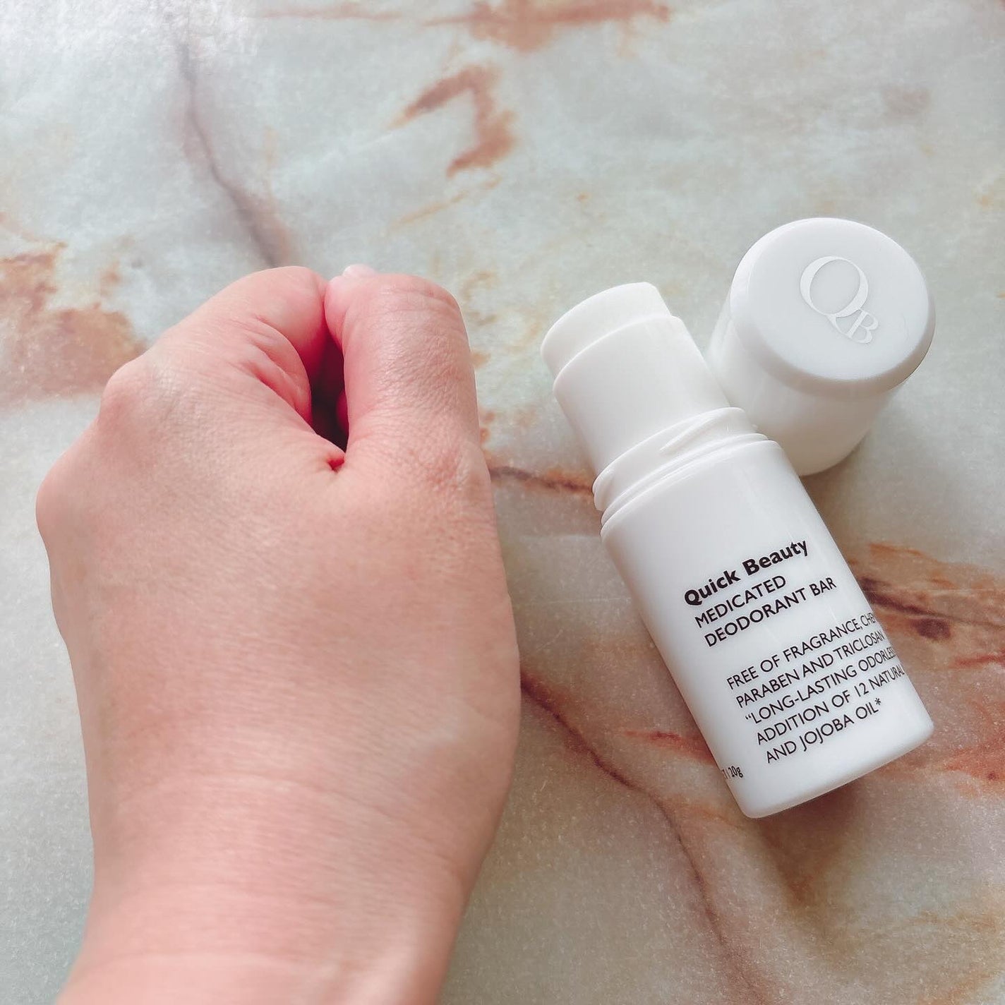 QB 薬用デオドラントバー 40C/クイックビューティー/デオドラント・制汗剤を使ったクチコミ(3枚目)