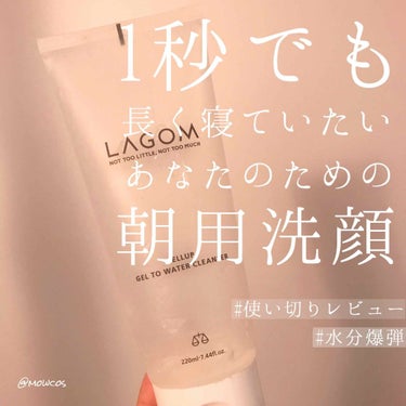 ラゴム ジェルトゥウォーター クレンザー(朝用洗顔)/LAGOM /洗顔フォームを使ったクチコミ（1枚目）