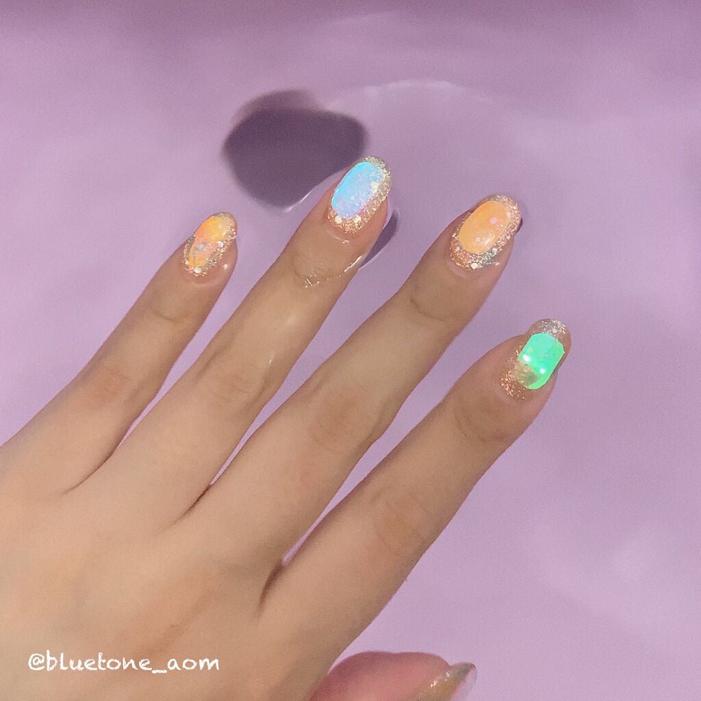 ジェルネイル(ライト対応)/セリア/ジェルネイルを使ったクチコミ(4枚目)