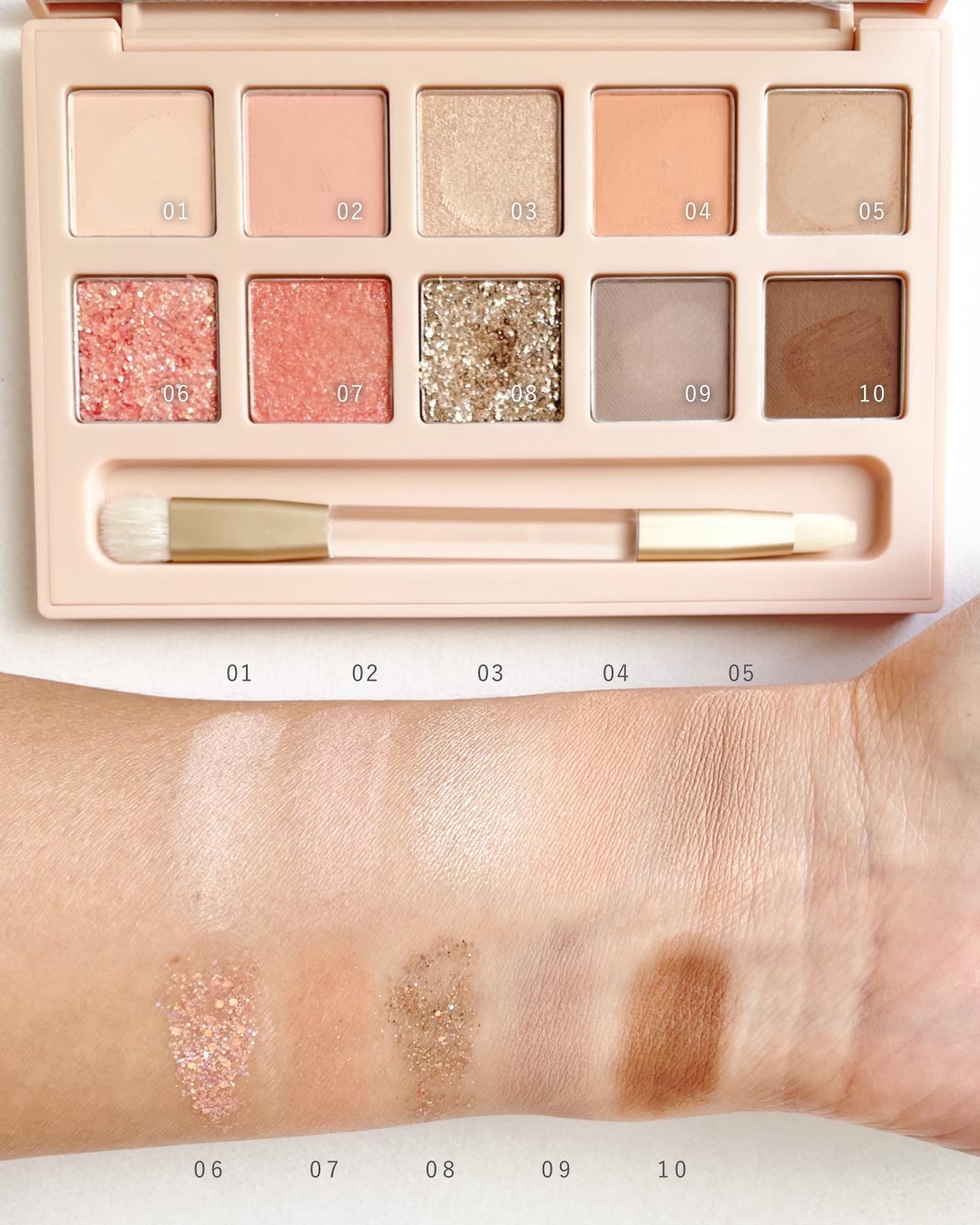 アイモーメント10色パレット 8g/THE FACE SHOP/アイシャドウパレットを使ったクチコミ（3枚目）