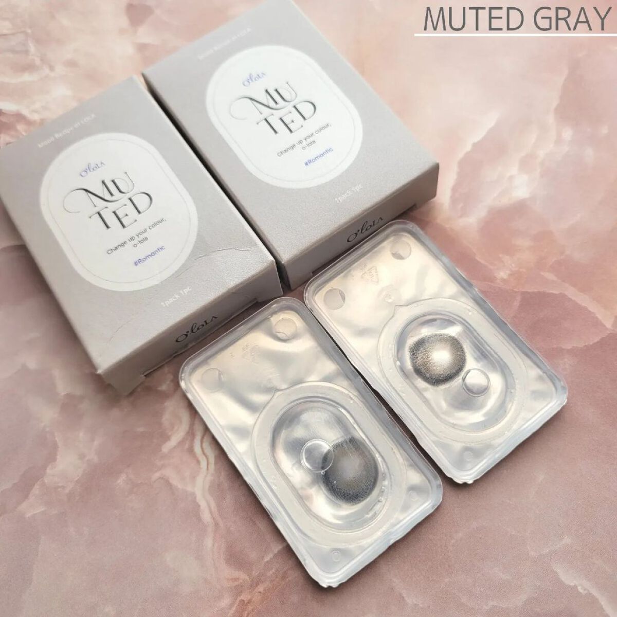 ミューテッド 01 グレー/OLOLA/カラーコンタクトレンズを使ったクチコミ（2枚目）