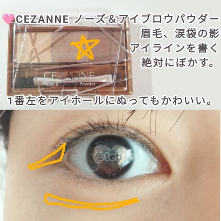 ノーズ&アイブロウパウダー/CEZANNE/パウダーアイブロウを使ったクチコミ(6枚目)