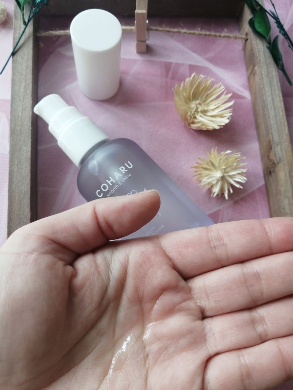 スタイリングオイル＜スムース&シャイン＞/COHARU/ヘアオイルを使ったクチコミ（3枚目）