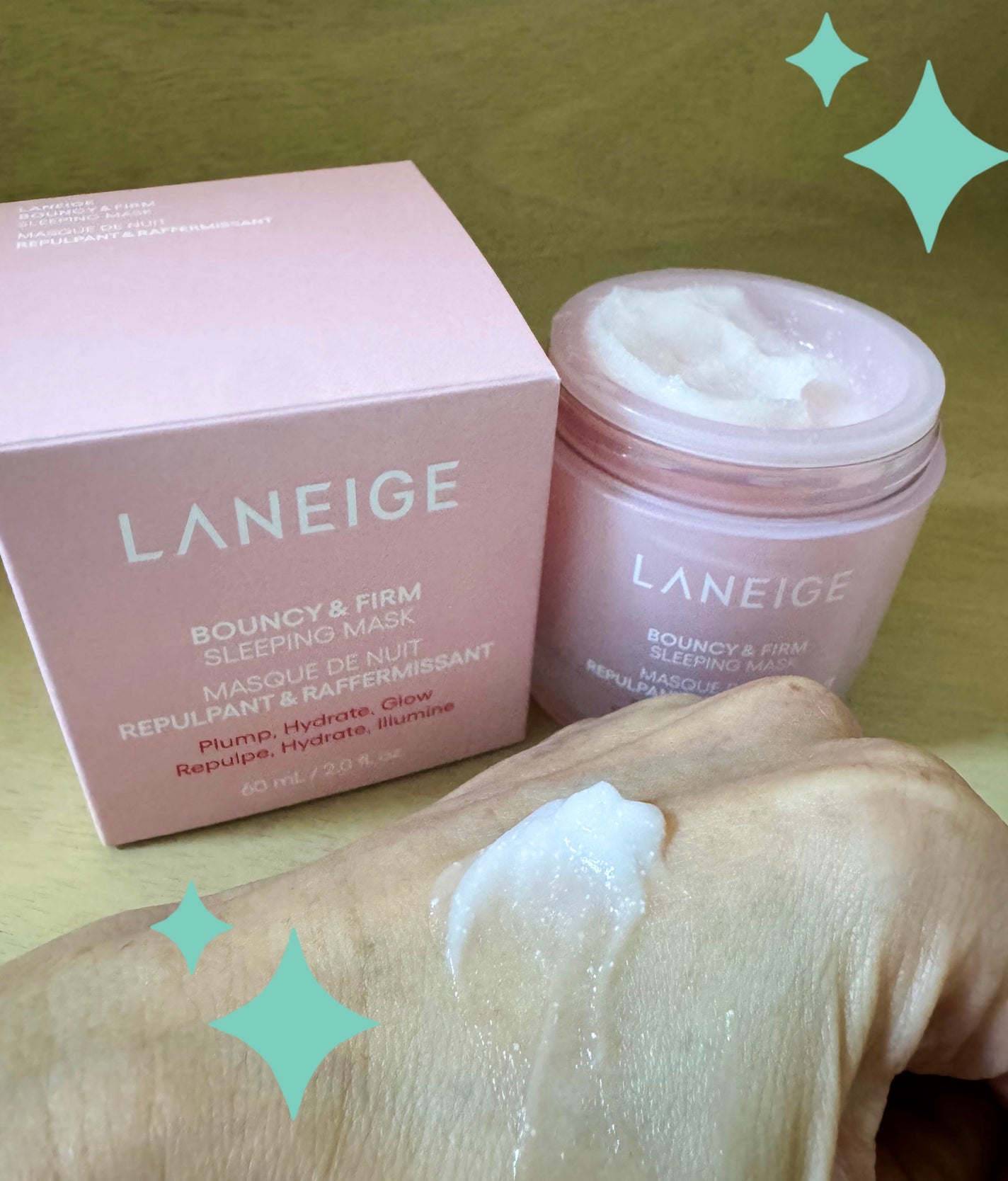 バウンシースリーピングマスク/LANEIGE/フェイスクリームを使ったクチコミ(2枚目)