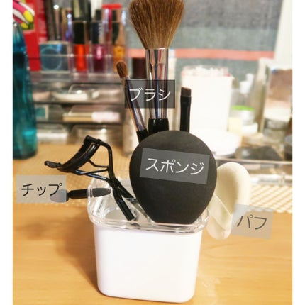 ブラシクリーナースタンド/セリア/その他化粧小物を使ったクチコミ(1枚目)