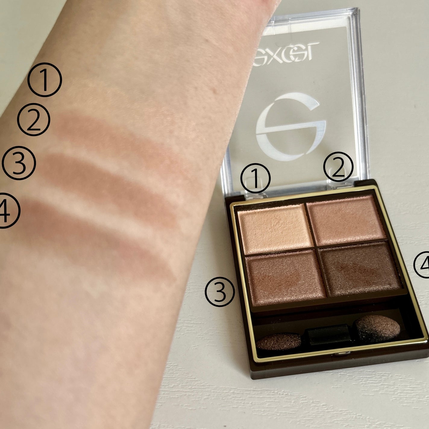 スキニーリッチシャドウ/excel/アイシャドウパレットを使ったクチコミ(3枚目)