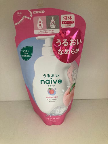 ボディソープ(桃の葉エキス配合) 380ml(詰替用)/ナイーブ/ボディソープを使ったクチコミ（1枚目）