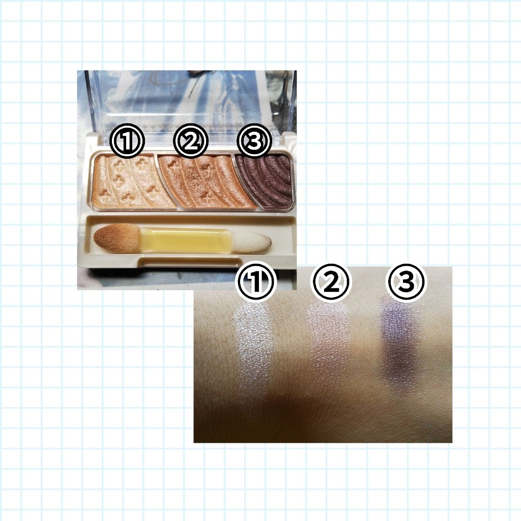 トーンアップアイシャドウ/CEZANNE/アイシャドウパレットを使ったクチコミ(2枚目)