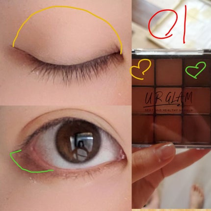 UR GLAM BLOOMING EYE COLOR PALETTE/U R GLAM/アイシャドウパレットを使ったクチコミ(2枚目)