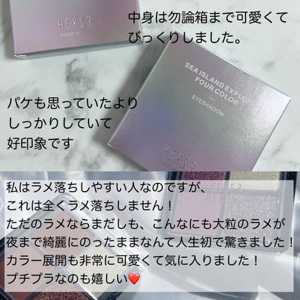 アイランドアドベンチャー4アイシャドウ/HEXZE(ヘックスゼ)/アイシャドウパレットを使ったクチコミ(9枚目)